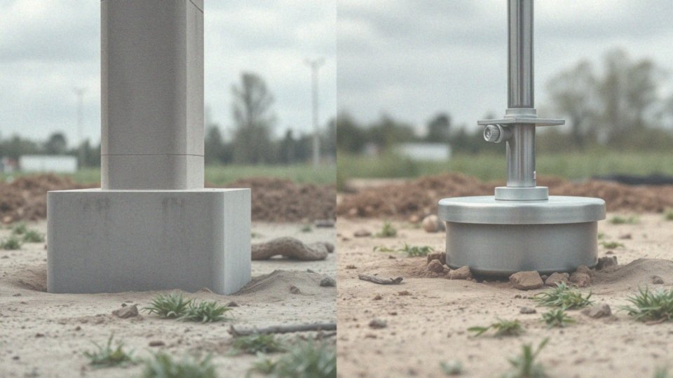 Jakie są zalety podstawy betonowej w porównaniu do metalowej?