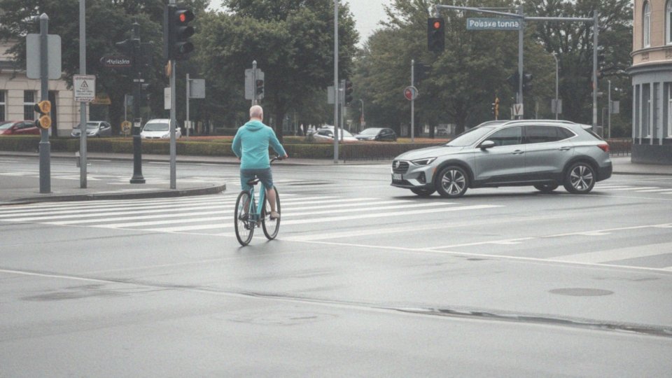 Jakie są zasady wyprzedzania rowerzysty na skrzyżowaniu?