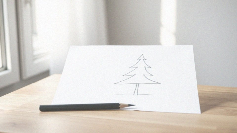 Jak minimalistyczny styl wpływa na rysunek choinki?